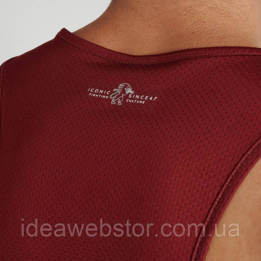 Майка Leone Iconic Bord спортивная мужская бордовая для тренировок фитнеса бокса и спортзала легкая дышащая майка без рукавов M Киев - изображение 4