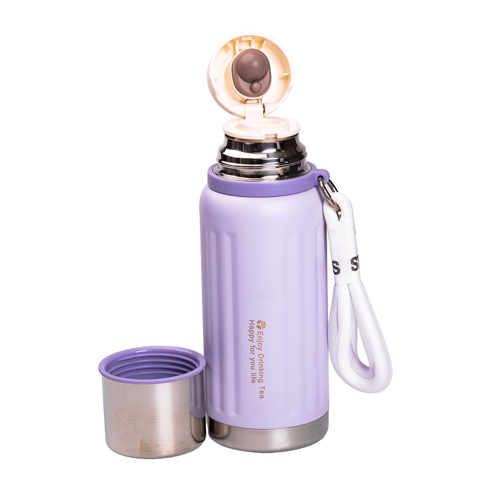 Термос Enjoy з нержавіючої сталі 600 мл бузковий HP-14-9V Київ - фото 4