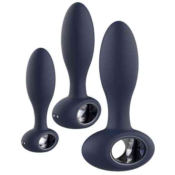Набор анальных стимуляторов, S, M, L, Dream Toys Startroopers Milky Way, два с вибрацией, синий Sex Aura Киев