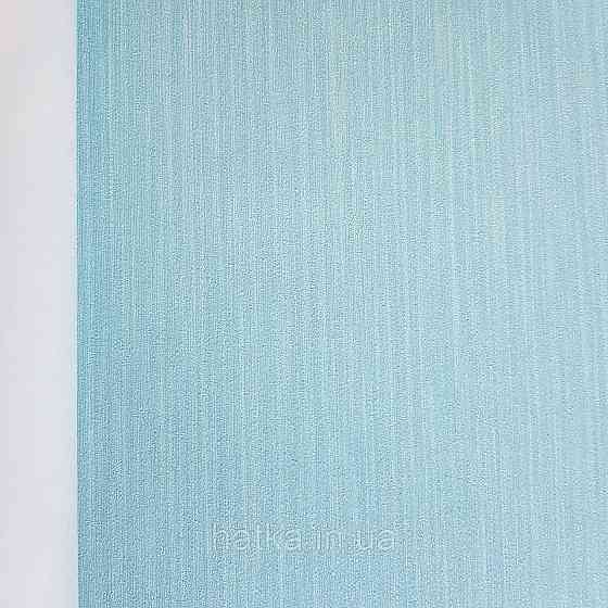 Шпалери метрові вінілові на флізелін дизайнерські Erismann Elle однотонні тонка смужка під тканину бірюзові Київ