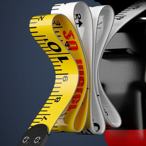 Рулетка будівельна вимірювальна 30 м, для геодезистів стрічка з метричною шкалою і скловолокна, з ручкою, пластикова чорно-червона Кам'янець-Подільський