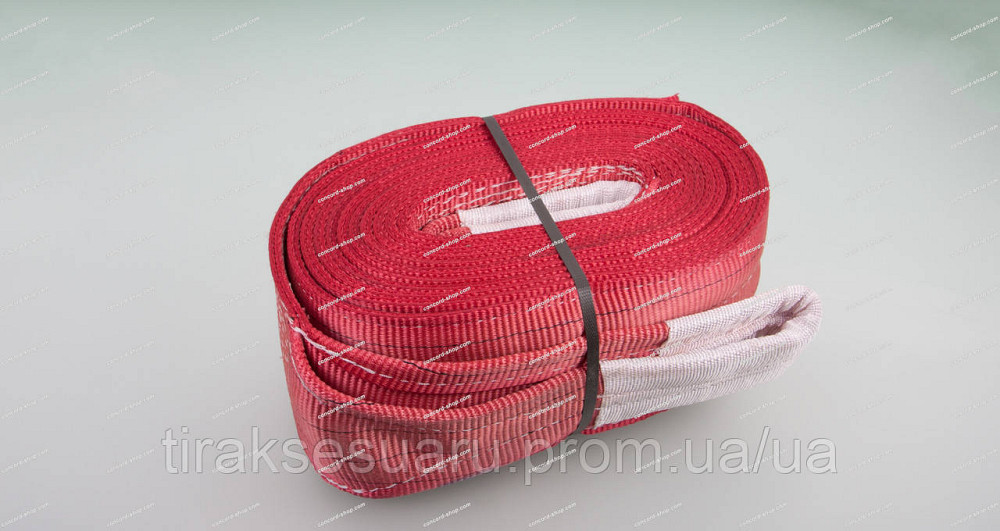 Буксировочный трос 35т 8м петля-петля Буксировальный ремень петля-петля 35 т 8м Луцк - изображение 1