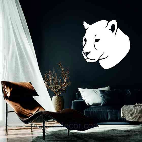 Декоративне настінне Панно «Пантера», Декор на стіну 70*67 см, Білий Київ