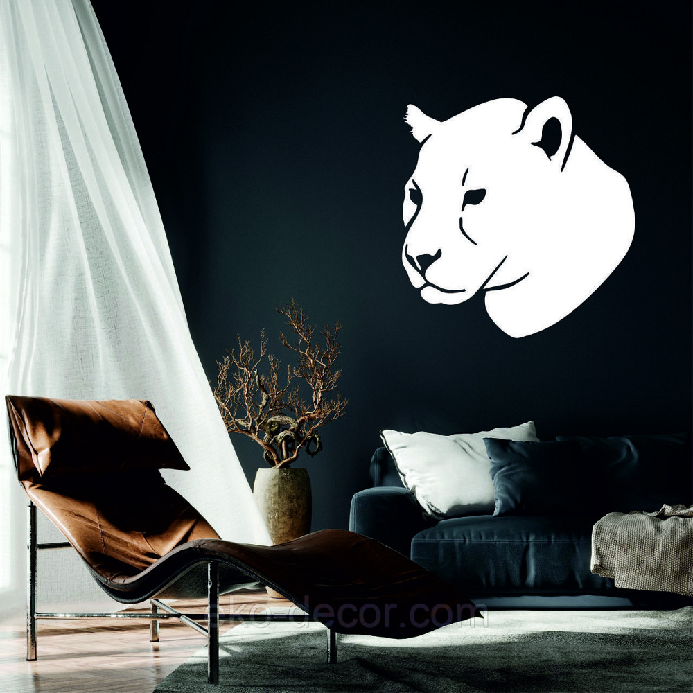 Декоративне настінне Панно «Пантера», Декор на стіну 70*67 см, Білий Київ - фото 1