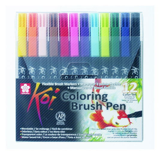 Набір маркерів Koi Coloring Brush Pen, 12кол. Київ - фото 1