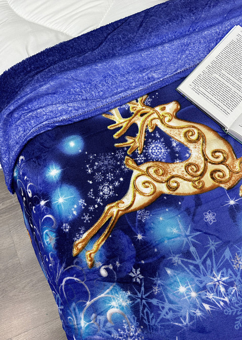 Плед-покрывало 200х230 см с рождественским принтом Разноцветный (87-321) Киев - изображение 7