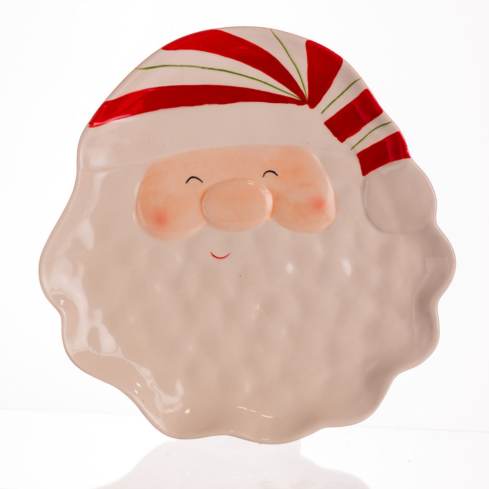 Новорічна тарілка з порцеляни Санта 25×25 (см) CR-1-31 Коломыя - изображение 1