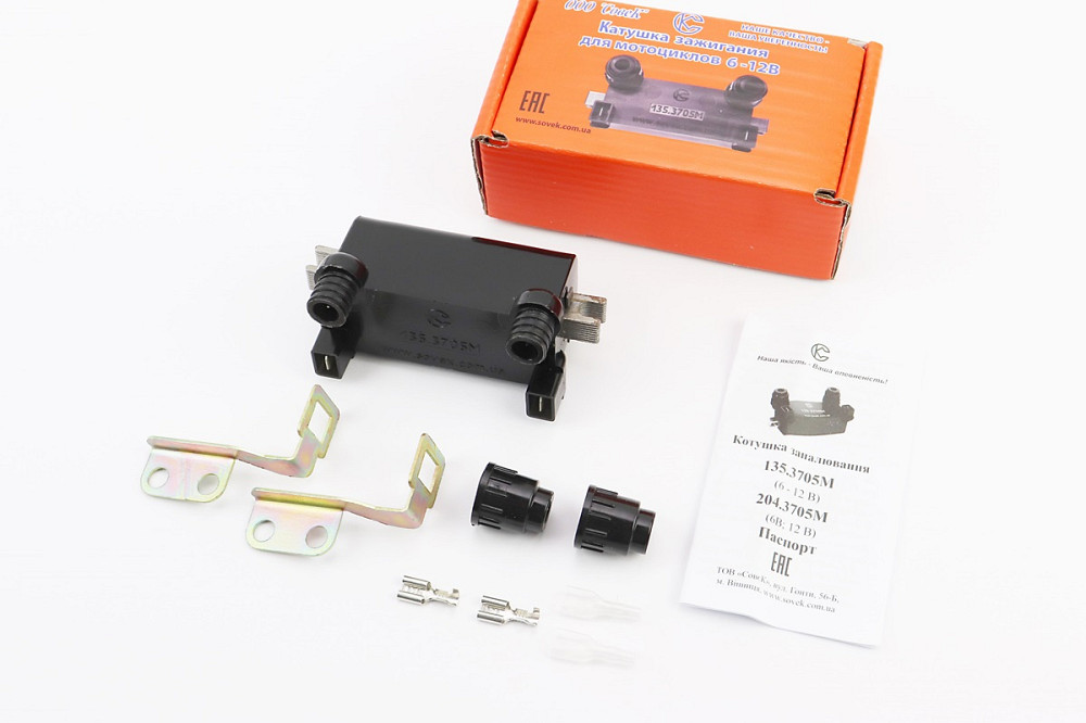 Котушка для мікропроцесорного запалювання 135.3705М 6-12V Юпітер, з кріпленням Киев - изображение 1