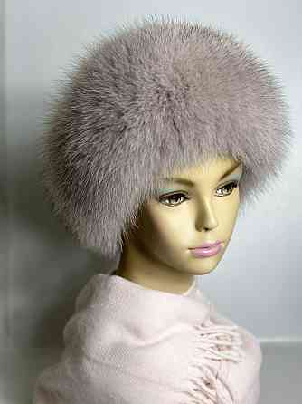 Хутряна пов'язка на голову жіноча із песця Бежевий Харків