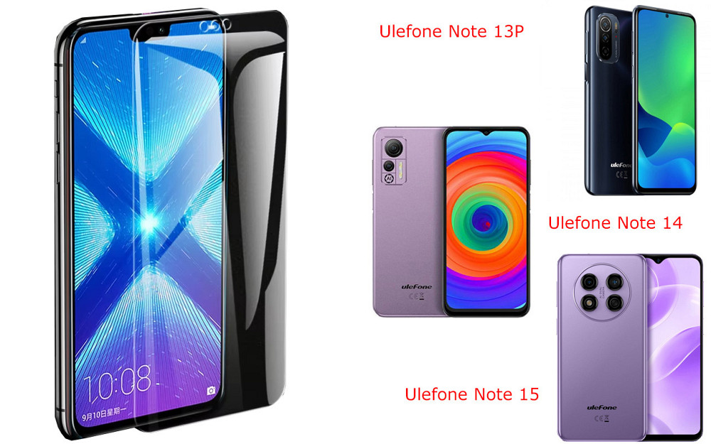 Защитное стекло NeoGlass для Ulefone Note 13P, Note 14, Note 15 – ультрапрозрачное и устойчивое Киев - изображение 2