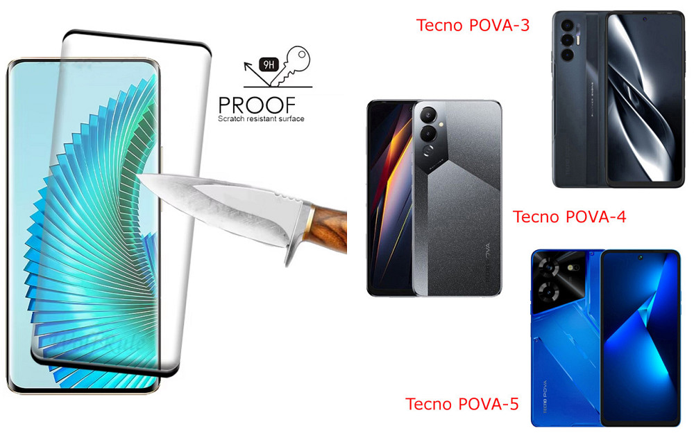 Захисне скло HyperGlass Pro для Tecno POVA-3, POVA-4, POVA-5 – максимальна чутливість та захист Київ - фото 1