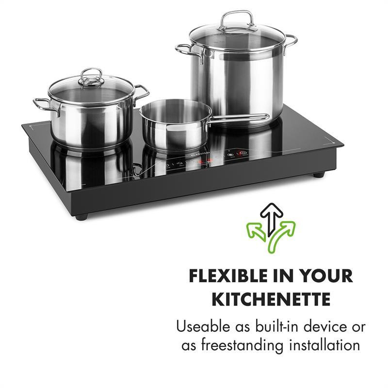 Індукційна варильна панель Deejay free zone 3500 Вт, склокераміка, сенсорний чорний колір (Німеччина, читати Рівне - фото 4