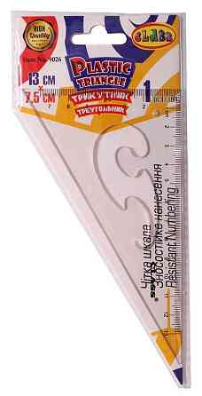 Трикутник "Class" 9026C 60 град., 13х7.5см, пластик., шт Київ