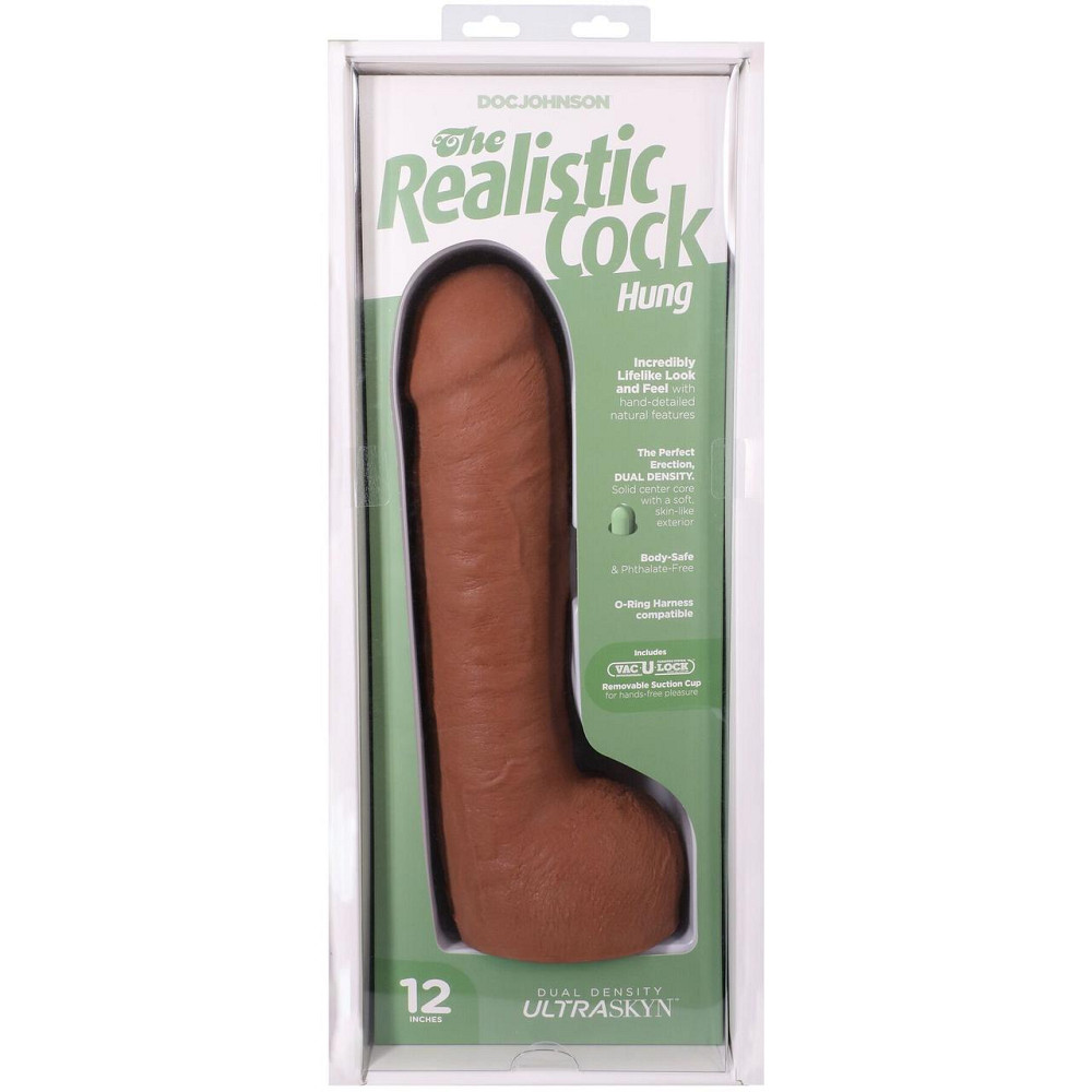 Фалоімітатор Doc Johnson The Realistic Cock ULTRASKYN - 12 Inch Hung with Balls Caramel Sex Aura Київ - фото 9