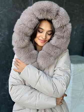 Жіночий пуховик Oslo з хутром фінського песця Бежевий, 44, Св.Соболь Харків