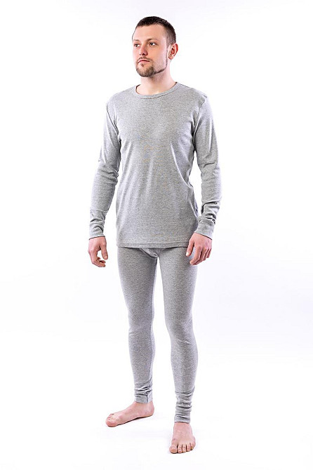 Комплект чоловічої спідньої білизни, сірий меланж топ 52-54 Крохатушка одяг Київ - фото 1