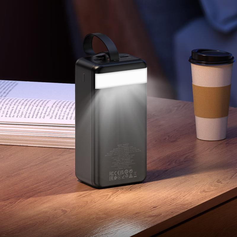 Портативный аккумулятор HOCO J123C 60000mAh с дисплеем черный Киев - изображение 8