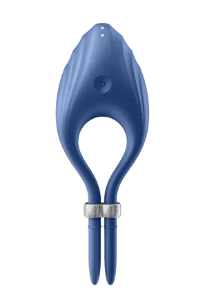 Регулируемое эррекционное кольцо с вибрацией Satisfyer Duelist, синий Sex Aura Киев