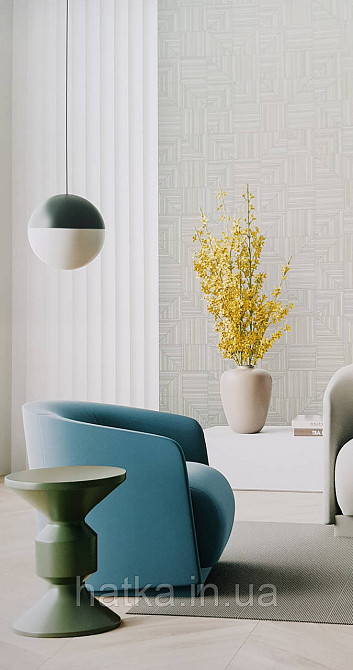 Шпалери вінілові на флізеліні AdaWall Omega1.06х10 геометрія 3д фігури смуги бежево-сірі 23209-3 Київ - фото 1