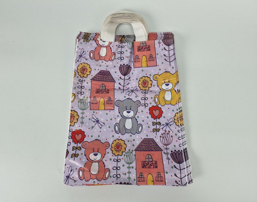 Пакет із петльовою ручкою спр "Ведмедь" (30х40) Ліоні (50 шт.) Харків - фото 1