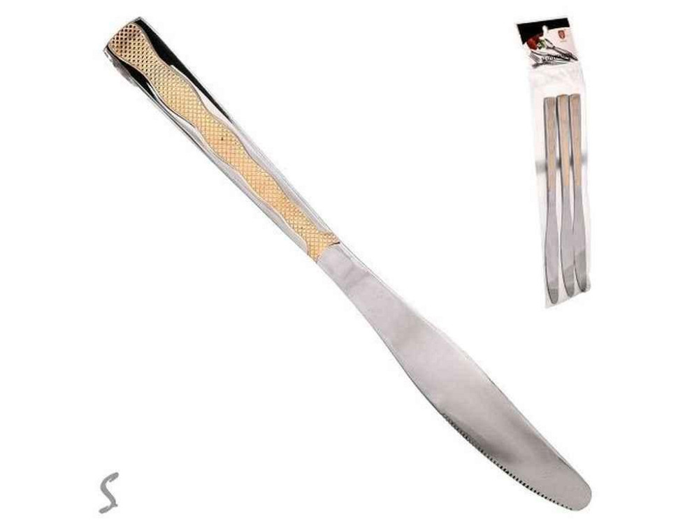 Ніж столовий 3шт SS Snake 22.4см R89939 ТМ STENSON Київ - фото 1