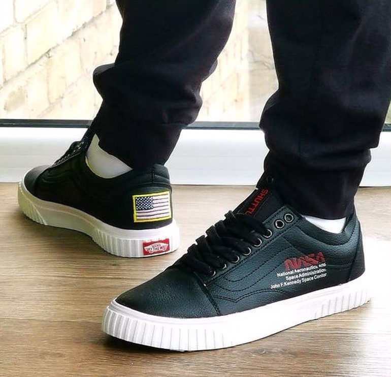 Кросівки NASA Shuttle Чорні Кеди Ванс Жіночі (розміри: 36,37,38,39,40) Відео Огляд Дніпро - фото 3