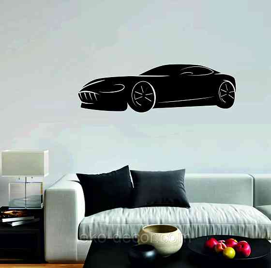 Декоративное настенное Панно «Автомобиль» Декор на стену 70*21 см, Черный Киев