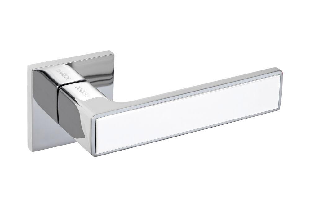 Ручки Gavroche Nikel CP/White хром з  білою вставкою Київ - фото 2