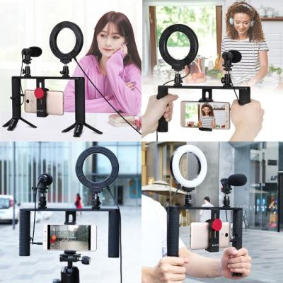 Набор блогера Puluz 4in1 (ring light, mount, phone holder, microphone) (PKT3028) Винница - изображение 8