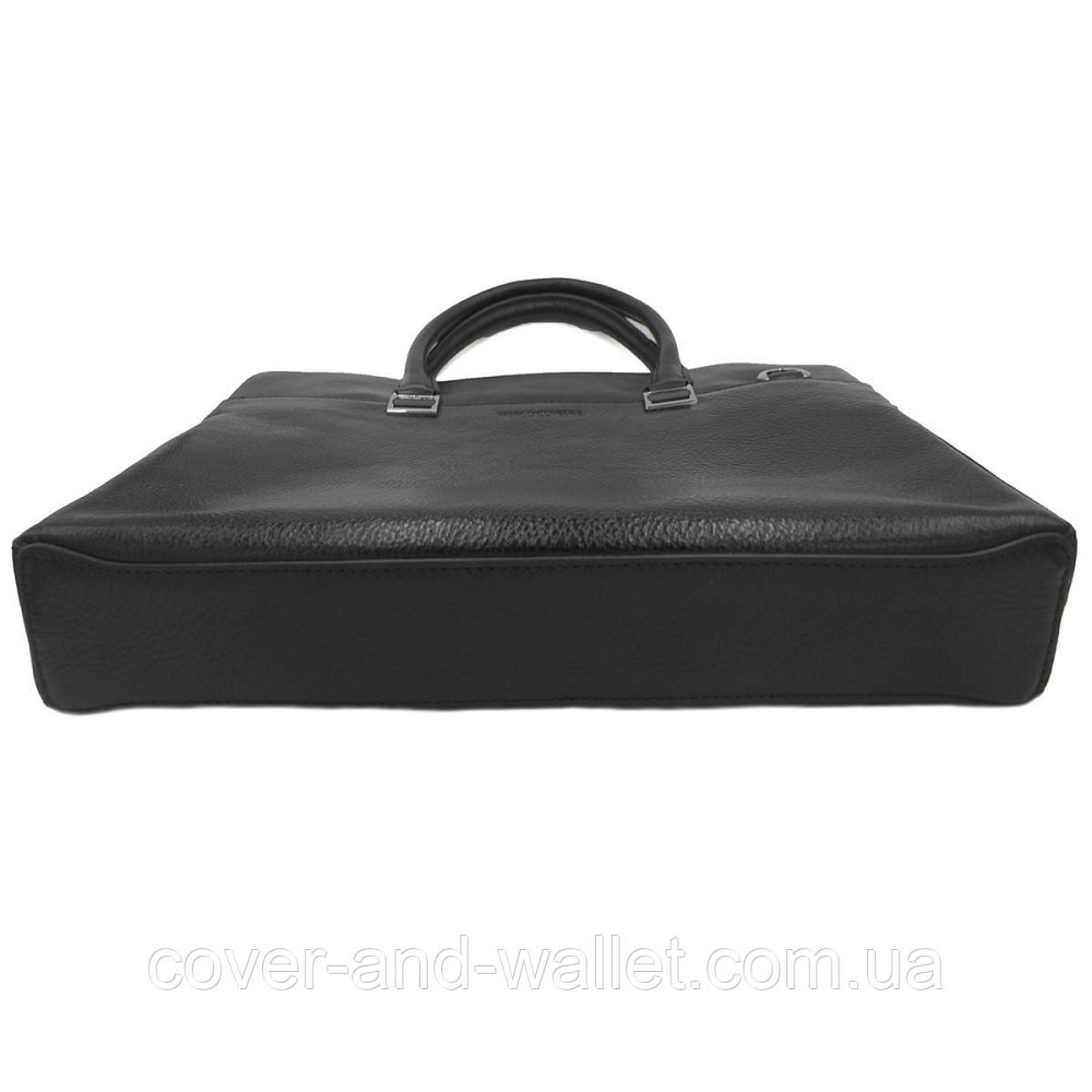 Шкіряна чоловіча сумка для ноутбука та документів A4 з кодовим замком Marco Coverna 6826-3 Київ - фото 4