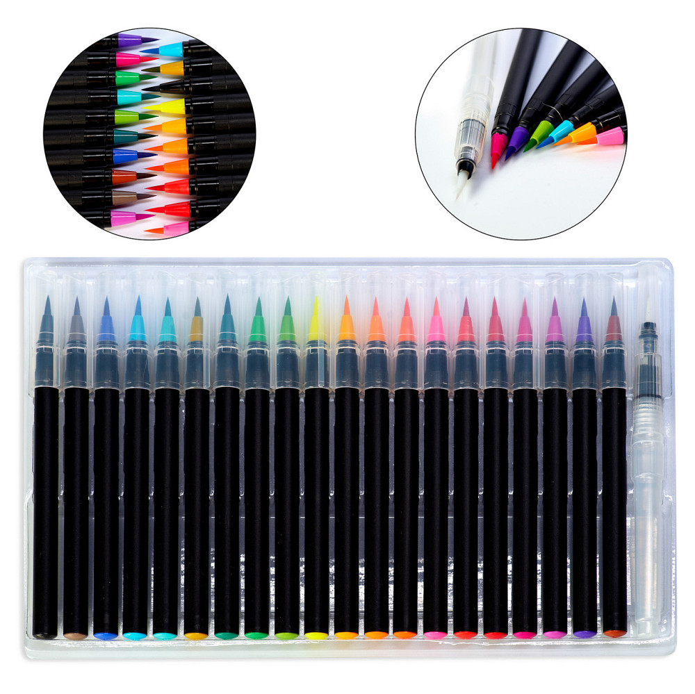 Акварельные маркеры с кисточкой  набор 20 шт на водной основе Touch multicolor, для скетчей и эскизов Каменец-Подольский - изображение 8