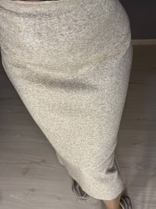 Спідниця жіноча Accorddream 8631 вʼязана міді з розрізом, бежевий, one size Київ - фото 18