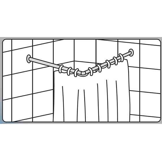 Штанга/карниз угловой для шторки для ванной Zerix CRS-A-90x90 90x90cm (нержавеющая сталь) (блистер) (ZX6101) Черновцы
