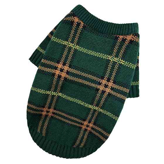 Свитер для собак вязанный с манжетами Burberry Dogs Bomba изумрудный Одесса