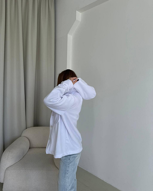 Жіноча стильна тепла сорочка з гудзиками полар - фліс Одеса - фото 2