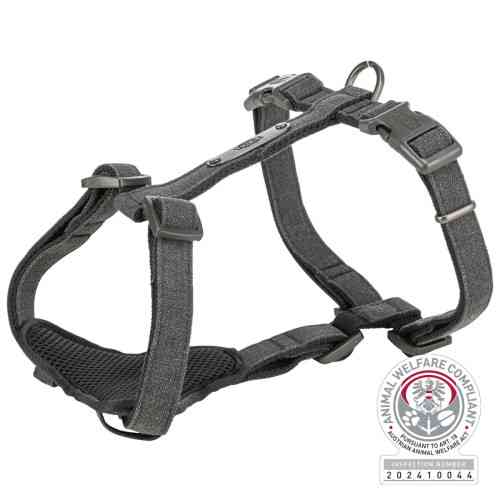 Шлея Trixie CityStyle H-harness для собак бавовна L–XL 75–120 см 25 мм чорна Киев