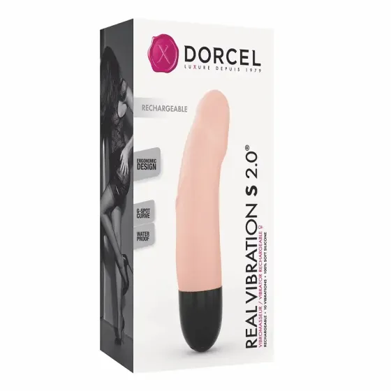 Вібратор Dorcel Real Vibration S Flesh 2.0, діаметр 3,7см, перезаряджається, для точки G Львів