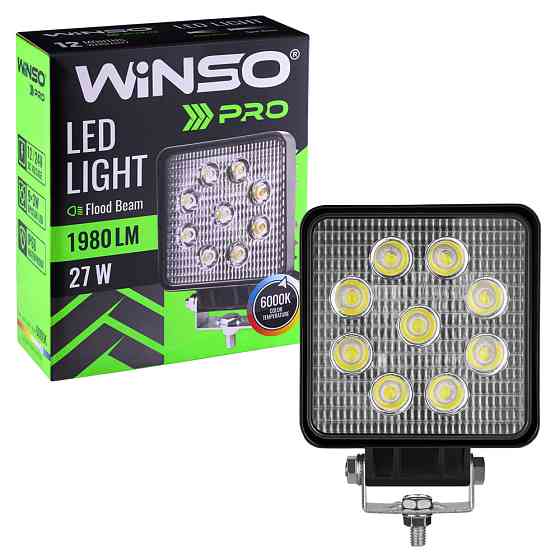 Фара светодиодная Winso Pro Epistar рассеянный 10-30V, 27W (9x3W), 1шт (780650) Львов