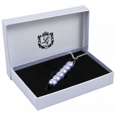 Ручка шариковая Langres с цепочкой Secret с кристаллами Синяя 0.7 мм Фиолетовый кор (LS.401021-07) Винница