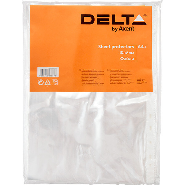 Файл "Delta by Axent" D1004 А4+ 40мк (за 100шт), шт Київ - фото 1
