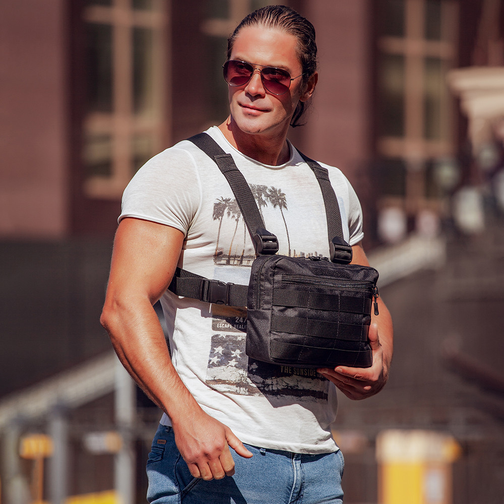 Мужская военная сумка через плечо, Борсетка сумка через плечо мужская рюкзак слинг AW-21 Львов - изображение 4