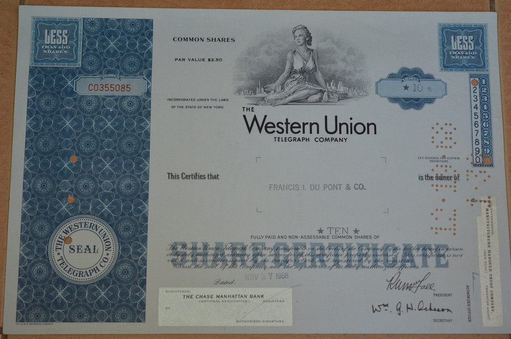 Акция. США. 1968 год №355085 (Б-5) Полтава - изображение 1