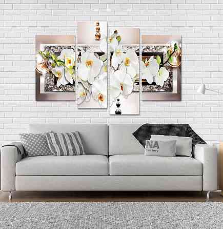 Модульна картина Абстракція Орхідея Art-158_4 Київ