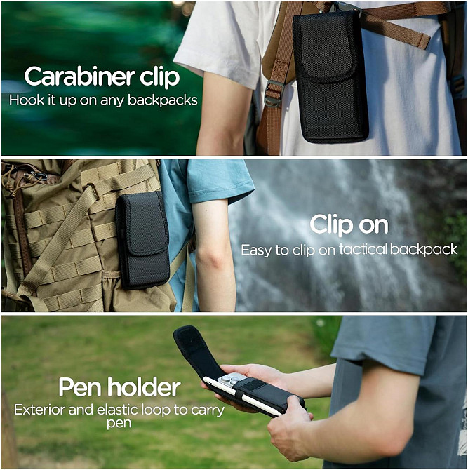 INGIDO нейлоновый чехол-сумка на пояс для iPhone 15 Pro Max 15 Plus 14 Pro Max 14 Plus 13 Pro Max 12 Pro Max с Киев - изображение 3