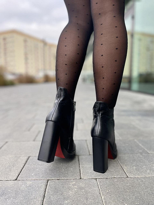 Valiente Черевики жіночі VALIENTE Бьорк чорні натуральна шкіра зима каблук 12см (4054) Коломыя - изображение 4