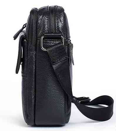 Сумка мужская зернистая Vintage 14704 Черная Киев