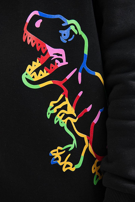 Худи - джемпер детский с капюшоном, трехнитка, черный, топ Киев - изображение 2