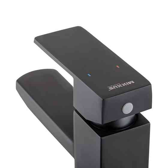 Черный смеситель для умывальника Mixxus KUB-001 из нержавеющей стали (MI2810) Харьков