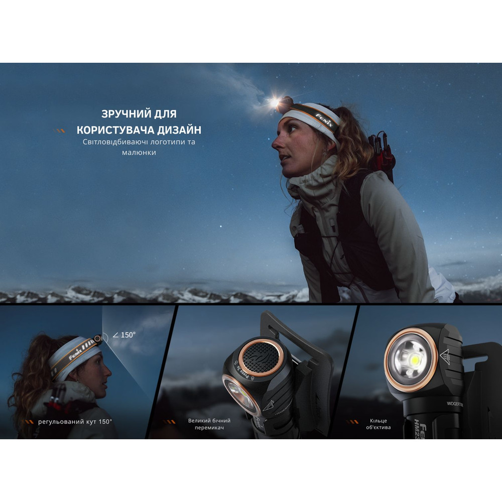 Ліхтар налобний з червоним світлом Fenix HM23 V2.0 300 лм Київ - фото 15