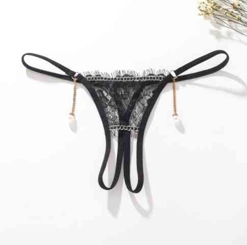 Еротичні стрінги з розрізом універсальний чорний Київ